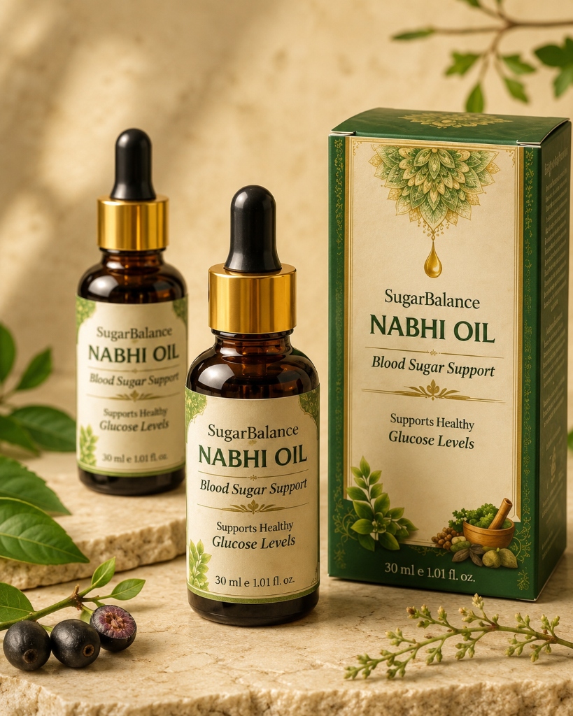 SugarBalance Nabhi Oil — Pack of 2 × 30ml Dropper Bottles with Box