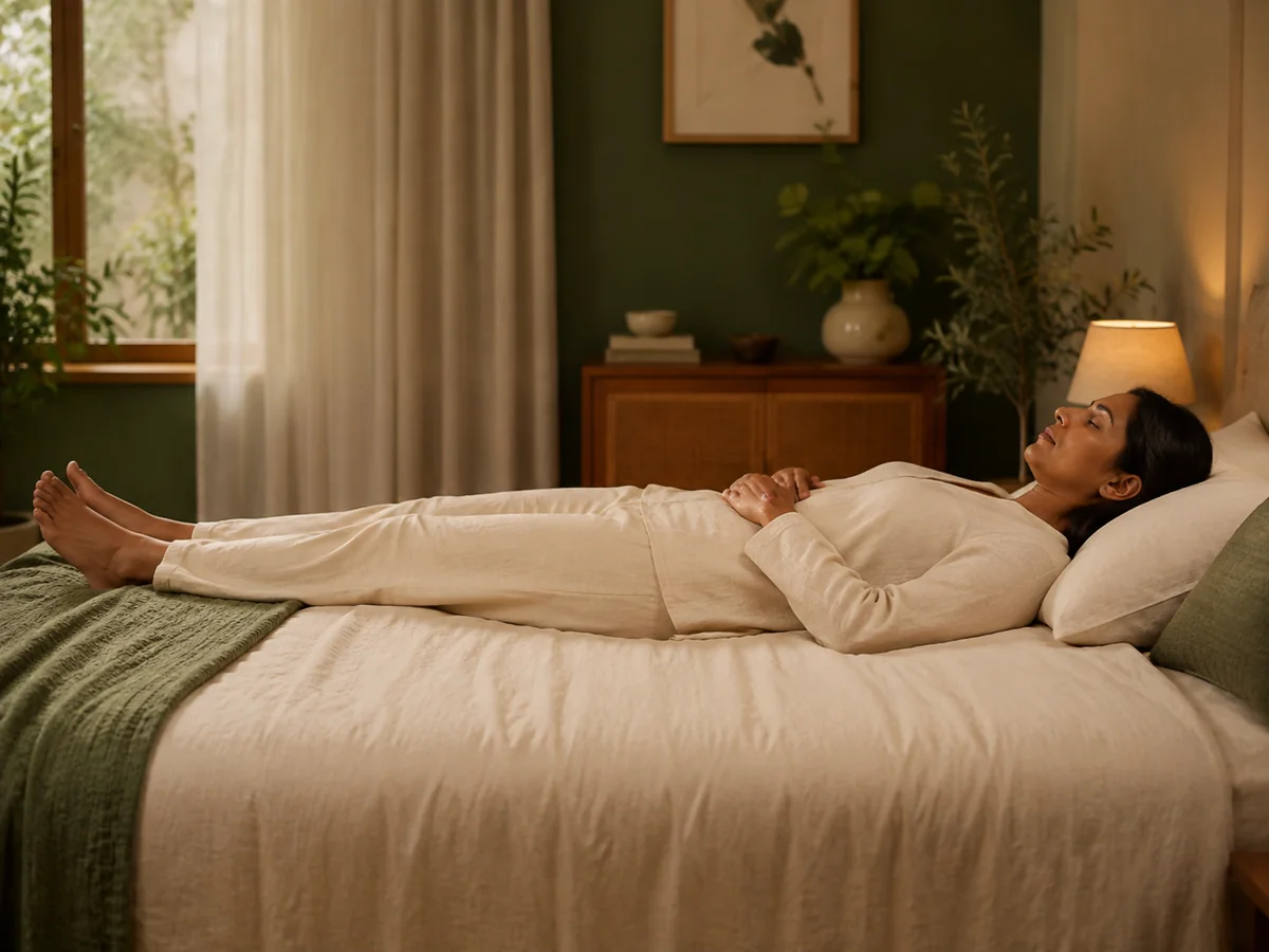 Illustration of lying comfortably before the ritual